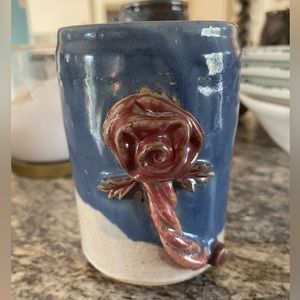 2 Studio Art vases Beautiful rose. No chips or cracks